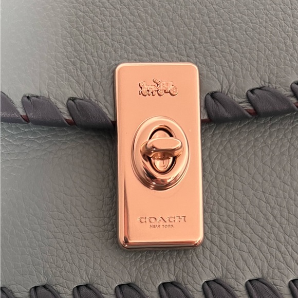 🔥SALE💥NWT COACH LANE LEATHER SHOULDER BAG WHIPSTITCH IM/MARINE MULTI CROSSBODY - Picture 12 of 12